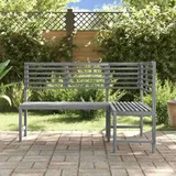 vidaXL Garten-Eckbank Grau 140 cm Massivholz Akazie