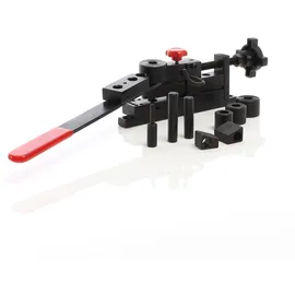 XPOtool Biegegerät universal 225 x 90 x 64 mm, für max. 2 x 30 mm, Biegemaschine für runde und flache Materialien, Formenbieger mit 4 Walzen, 2 Winkelstücken