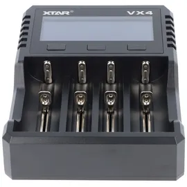 XTAR VX4 Ladegerät, lädt 1,5V, 3,7V Li-Ion Akkus, 3,2V LiFePO4 und 1,2V NiMH Akkus, ohne Netzteil