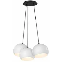 s.luce Ball 3-flg. 3x20 cm Rund Weiß/Schwarz