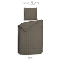 Heckett and Lane Bettwäsche Diamante ca. 135x200cm in Farbe Taupe Grey