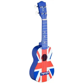 Stagg US UK-FLAG Soprano Ukulele Linden mit Tasche blau