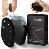 ROBBX® 2in1 Nano Glas Hornhautentferner | Nass & Trocken | Fußfeile mit Anti-Rutsch Schutzdeckel - für die perfekte Fußpflege | Hornhauthobel für Füße & Hände