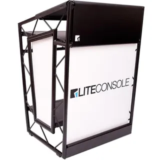 LiteConsole GO! black, kompakter DJ-Tisch, schwarz eloxiert