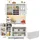 Okwish Hochschrank Buffetschrank 180 x 105 x 40 cm Weiß