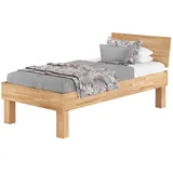 Erst-Holz Hohes Seniorenbett 100 x 200 Extra Stabil Buche Massivholz Modell 81 Rollrost inkl.