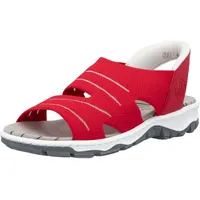 Rieker Damen 68895 Trekkingsandalen, rot 40 EU