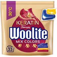 Woolite Gel-Waschmittelkapseln mit Keratin für Buntwäsche, 33 Stück