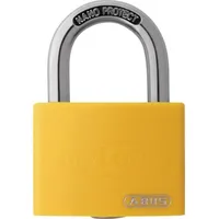 ABUS Zylindervorhangschloss T65AL/40 gelb Lock-Tag Schlossk.-B.43mm Alu.versch.-schl.