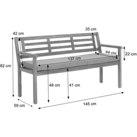 MCW N47-G 150 x 60 x 45 cm Grau
