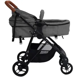 vidaXL 2-in-1 Kinderwagen hellgrau und schwarz 10335