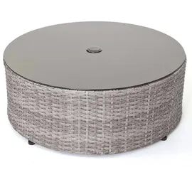 Mendler HWC-E17 Garten-Set Sitzgruppe grau/dunkelgrau/beige