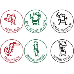 Set Pädagogik-Lehrer 2 Holzstempel (Ø 20 mm)