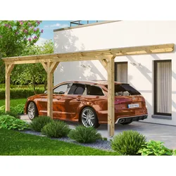 Anlehncarport SKANHOLZ "Vogtland", beige (natur), H: 213cm, Carports