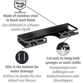 Wenko Turbo-Loc® Duschstangencaddy Altarella S, schwarz