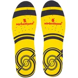 SORBOTHANE Double Strike Insoles for Men and Women Antibacterial Shock Absorption & Heel Support Insoles, Size 10 UK, 44-45 EU, Yellow - 44-45 / 10