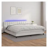 vidaXL Boxspringbett 200 x 200 cm Weiß