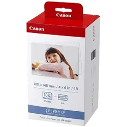 Canon KP-108iN Tinten- und Papiersatz 10x15cm 108 Abdrücke für Selphy CP-9xx und CP-8xx Druckers