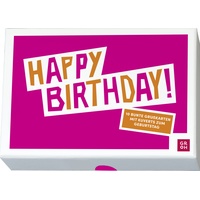Groh Verlag Happy Birthday! 10 bunte Grußkarten mit Kuverts