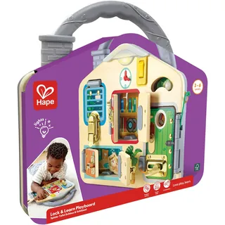 HaPe Spiele-Tafel Schloss & Schlüssel Motorikspiel, Lernspielzeug, ab 3 Jahren
