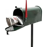 Wiltec U.S. Mailbox grün mit Standfuß