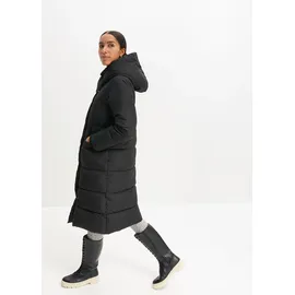 bonprix Oversize Steppmantel, schwarz, Gr.44, Stylischer, dick wattierter oversized Mantel mit Kapuze