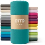 OTTO home Spannbettlaken Paprika Microfaser 160 x 200 cm petrol