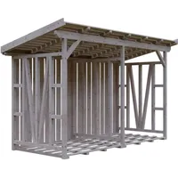 SKANHOLZ Holzunterstand Max 2 Holz 370 x 229 x 160 cm beige