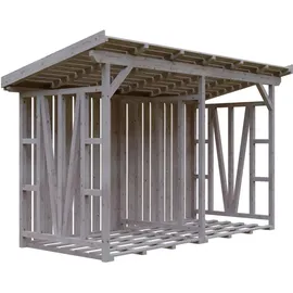 SKANHOLZ Holzunterstand Max 2 Holz 370 x 229 x 160 cm beige