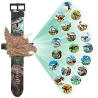 Vicloon Kinderuhr, Kinder Projektor Uhr, Digital Uhren für Kinder Triceratops Clamshell-Design mit 24 Projektions Muster, Armbanduhr für Kinder Armbanduhr mit Projektor Elektronische Armbanduhr Kinder