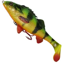 Savage Gear 4D Perch Shad - Gummifisch, Farbe:Firetiger, Länge/Gewicht:17.5cm / 75g