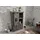 Massivmoebel24 Schrank Mango 90x45x150 grau lackiert RAILWAY 213