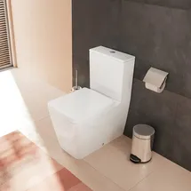 Hansgrohe EluPura Q Stand-WC mit WC-Sitz Weiß Keramik