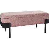 Truhenbank WARREN Chenillegewebe Rosa