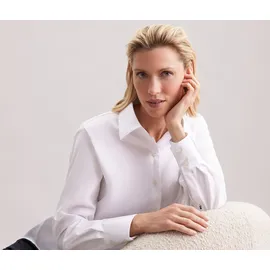 Seidensticker oversize, Longbluse 1/1 Kragen Uni Gr. L40, weiß,