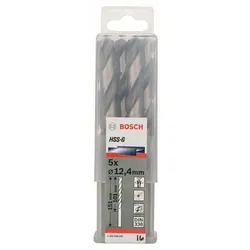 Metallbohrer HSS-G, DIN 338, 12,4 x 101 x 151 mm, 5er-Pack
