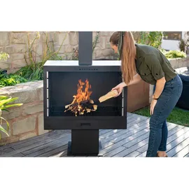 Westmann Grill und Kaminofen Schwarz