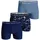 Björn Borg Boxershorts Cotton Stretch blau/Hellblau XXL 3er Pack