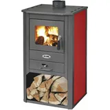 K-line - Holzofen 'Kursal' 9 kw aus lackiertem Stahl h 93 cm -Bordeaux
