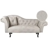 Beliani Chaischaiselongue, Beige, Grau, Dunkelbraun, Textil, 192x81x59 cm, Wohnzimmer, Sessel, Relaxliegen
