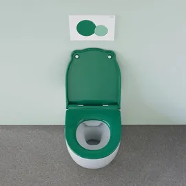 Geberit Bambini WC-Sitz für Kinder, mit Absenkautomatik, 502.970.79.1, Farbe: waldgrün