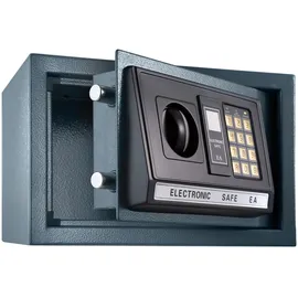 Tectake tectake® Elektronischer Safe Tresor mit Doppelbolzen-Verschlusssystem, wählbarer Sicherheitscode und 2 Schlüssel zur Notöffnung, 20 x 31 x 22 cm