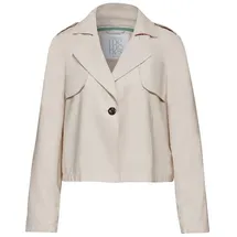 STREET ONE Damen A212210 Kurzer Trenchcoat, Smooth Sand beige, 42