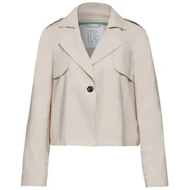 STREET ONE Damen A212210 Kurzer Trenchcoat, Smooth Sand beige, 42