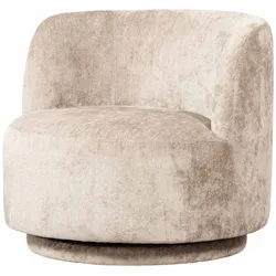 Sessel Popular aus Chenille-Stoff, Natur