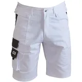 ProDec Advance Painter's Shorts für Männer und Frauen, schmutzabweisende weiße Arbeits- und Sicherheitsshorts, Dekorateurshorts für Männer und Frauen, Malerhosen, weiße Arbeitsshorts, 32" Taille