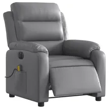 vidaXL Massagesessel Elektrisch Kunstleder 92,5 x 100 x 92,5 cm Grau mit Fernbedienung
