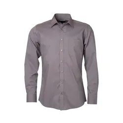 Langarm Hemd "JN678" - XL - steel
