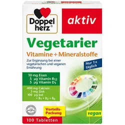 DOPPELHERZ Vegetarier Vitamine+Mineralstoffe aktiv 100 St