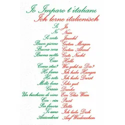 VEPATIM 250x Motivservietten "Ich lerne italienisch" 40x40cm 1/8 Falz 2-lagig